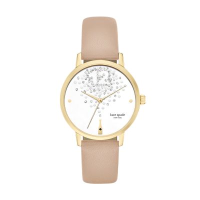 kate spade new york metro three-hand flower watch and earring set -  KSW9011B - Watch Station