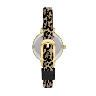 Leopard print fossil watch hot sale