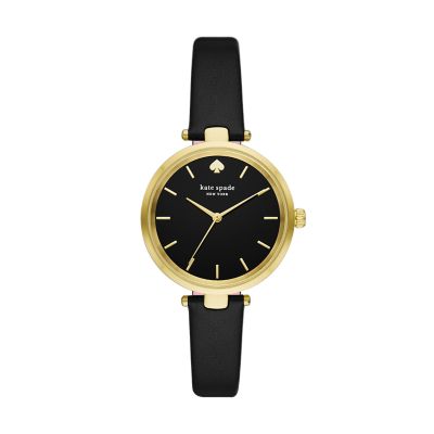 Kate Spade New York Holland Black Leather Watch - KSW9048 - Watch Station