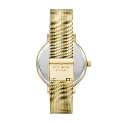 AUTHENTICATED top KATE SPADE MINI MONTEREY KSW1242 GOLD WATCH