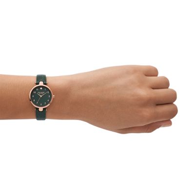 kate spade new york holland three-hand green leather watch - KSW9062 - Watch  Station