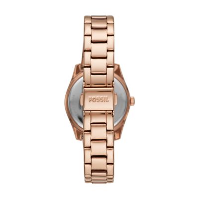 Limited Edition Scarlette Prismatic Three Hand Rose Gold Tone