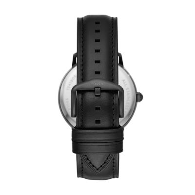 The Archival Series Mood Watch Three Hand Black Leather Watch