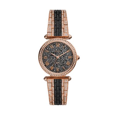 Fossil lyric watch online rose gold