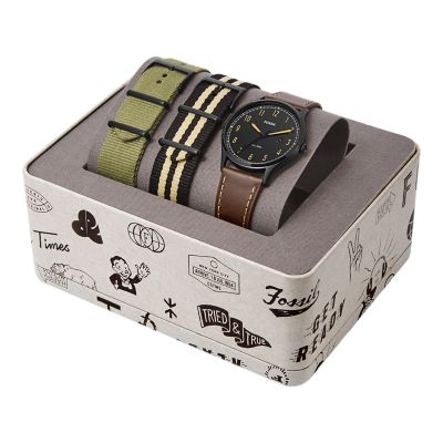 Mens watch discount with interchangeable bands