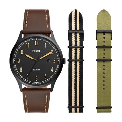 Limited Edition Forrester Three Hand Brown Leather Watch and