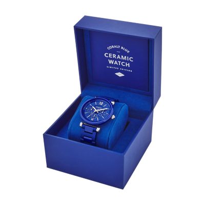 Limited Edition Carlie Multifunction Blue Ceramic Watch - LE1097 - Fossil