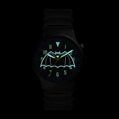 Limited Edition Batman Heritage Led Black Stainless Steel Watch