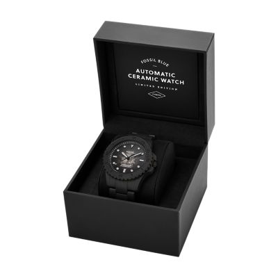 Black on clearance black fossil watch