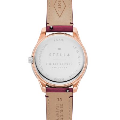 Fossil hot sale watch burgundy