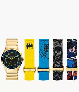 Limited Edition Batman Heritage LED Black Stainless Steel Watch Set