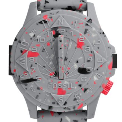 STAPLE x Fossil Limited Edition Automatic Pigeon Grey Silicone Watch