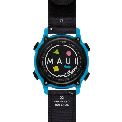 Maui and Sons x Fossil Limited Edition Solar-Powered Ani-Digi