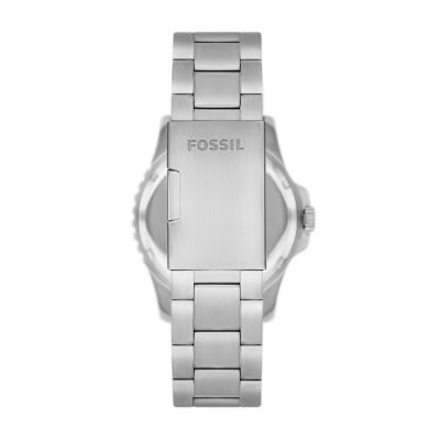 Reloj Fossil Blue GMT de silicona negra