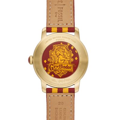 Harry Potter Wrist Watch Brown Leather With Gold Tone Metal & Adjustable  Strap