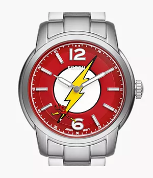 Reloj The Flash de acero inoxidable con tres agujas