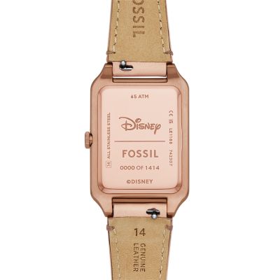 Disney x Fossil 限定モデル 三針 ブラッシュ レザーウォッチ - LE1188