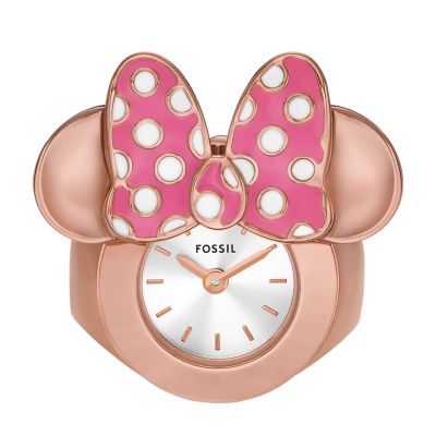 Disney x Fossil 限定モデル 二針 ローズゴールドトーン ステンレス