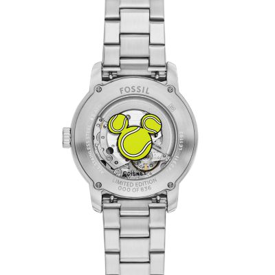 Reloj en edicion limitada de Disney x Fossil de acero inoxidable