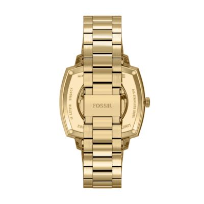 Nick Jonas x Fossil Machine Luxe Automatic Gold-Tone Stainless Steel Watch