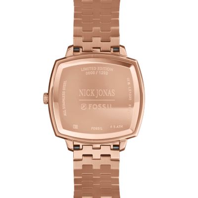 MUCH TOO ROMANTIC!～The Collectors 30th … Nick Jonas x Fossil Machine Luxe Marble Three-Hand Rose Gold