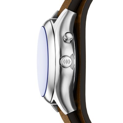 Y2K Big Tic 40MM Brown Leather Watch - LE1229 - Fossil