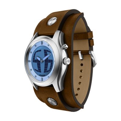 Y2K Big Tic ブラウン レザーウォッチ - LE1229 - Fossil