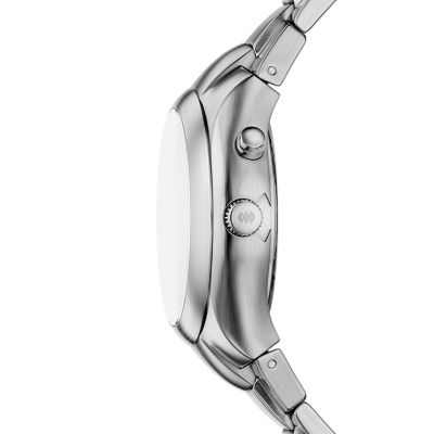 Fossil Metallic Silver Watch Fossil Neutra Chronograph Silver Dial Silver Steel Strap  main image 3