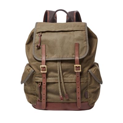 fossil canvas backpack