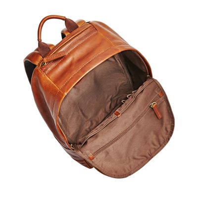 Fossil backpack online leather