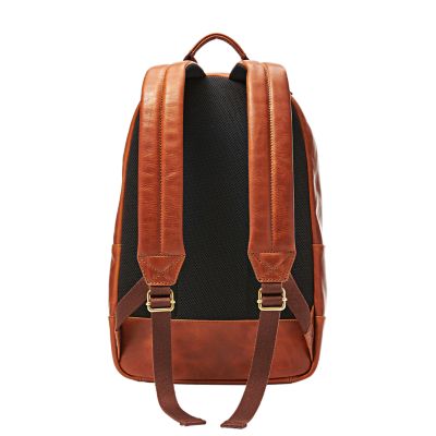 Fossil mens best sale leather backpack