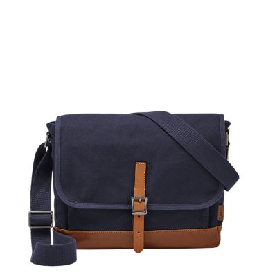 Fossil defender leather messenger bag sale