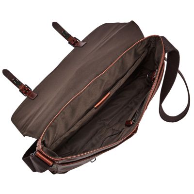 fossil buckner leather messenger bag