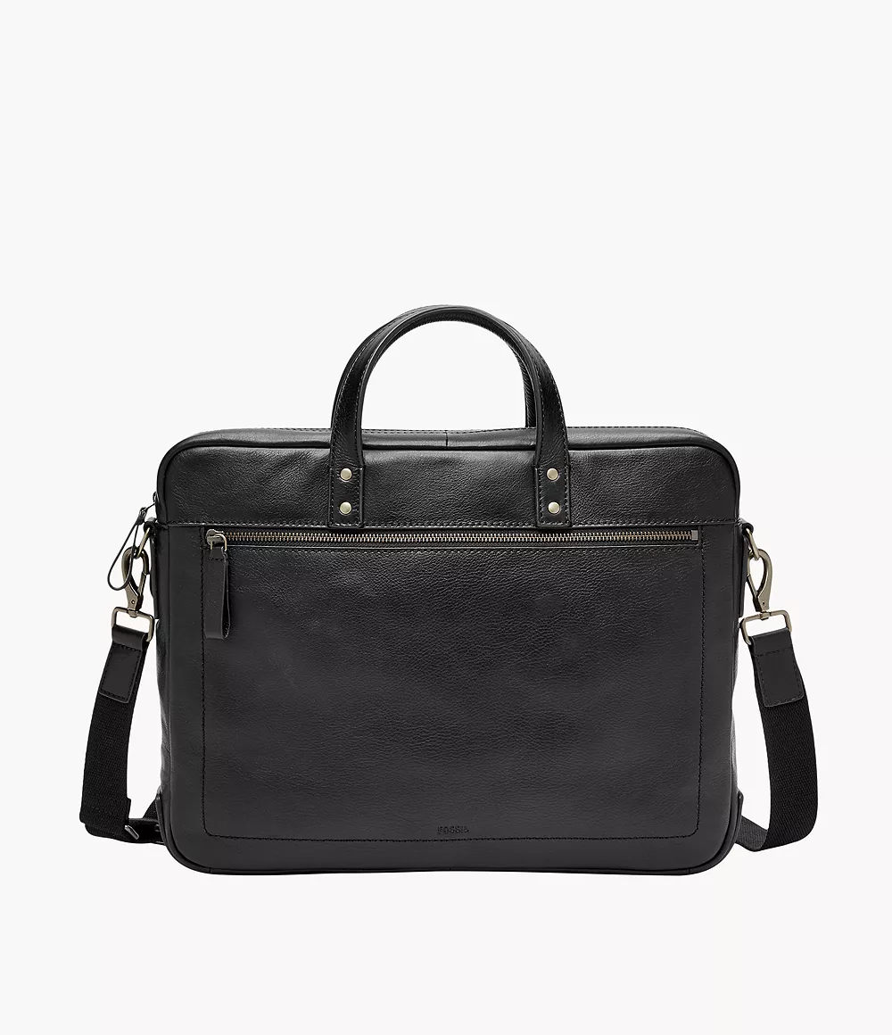 FOSSIL Defender Double Zip Workbag Bürotasche Umhängetasche Tasche Black Schwarz 