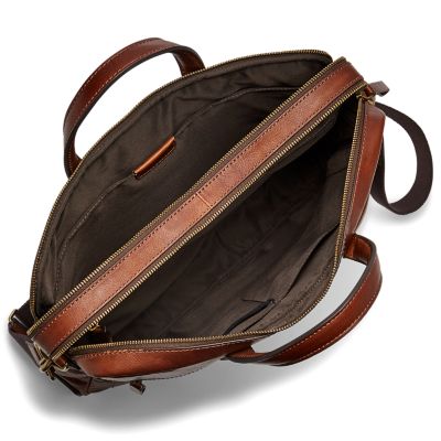 fossil leather bag mens