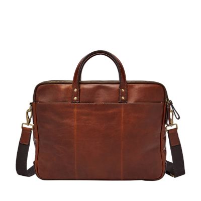 Fossil haskell single zip briefcase sale