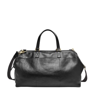 fossil leather duffle