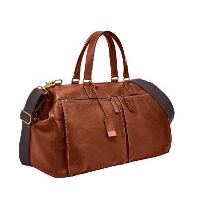 Fossil store leather duffle