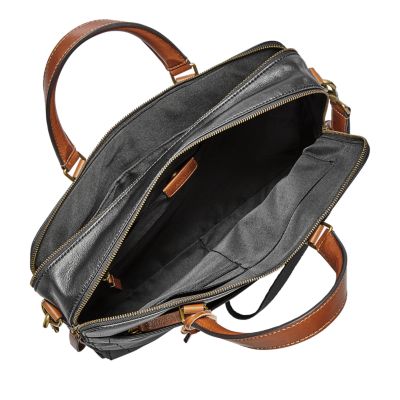 fossil defender leather messenger bag