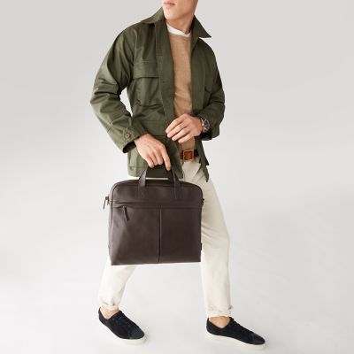 fossil buckner briefcase