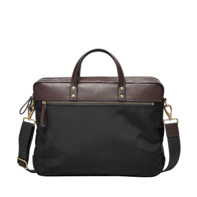 Haskell Double Zip Briefcase - Fossil