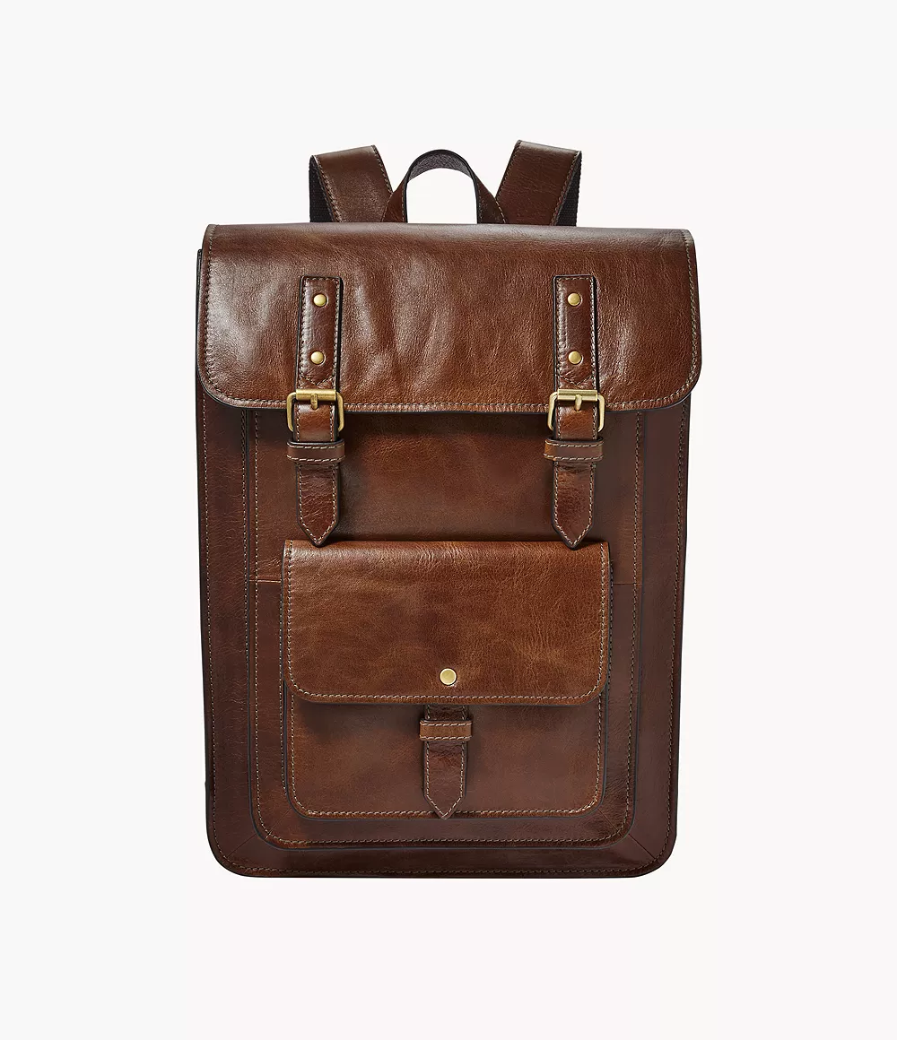 Fossil Homme Sac à dos Greenville -Marron