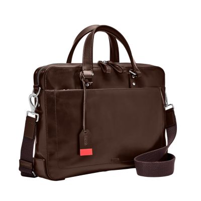 Fossil defender leather messenger bag hot sale