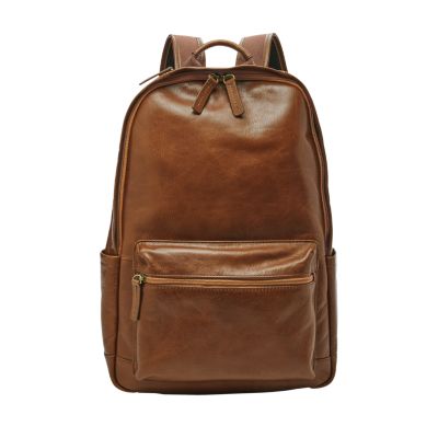 Fossil Buckner Leather Backpack - Cognac