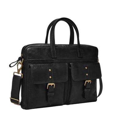 Fossil buckner best sale leather briefcase