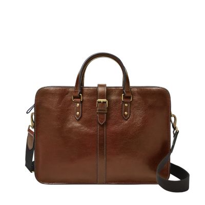 Fossil leather work bag new arrivals