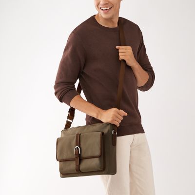 Fossil men's messenger online bag