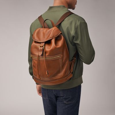 Men's Canvas Backpack Bucket Bag, Outdoor Sports Business Bag, Travel  Rucksack