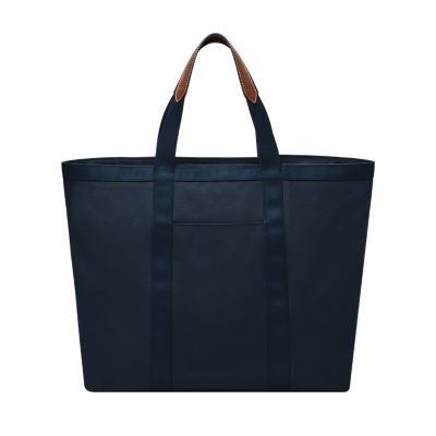 Fossil Men's Hayes Tote with Zipper - Navy