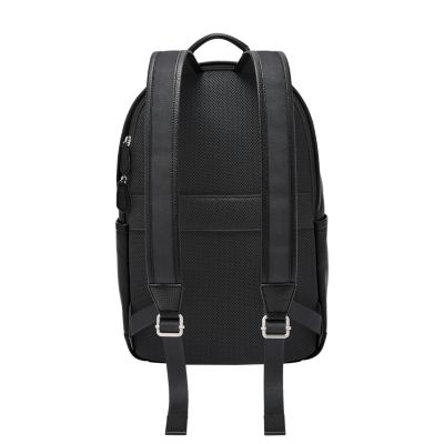 Fossil black leather backpack hotsell